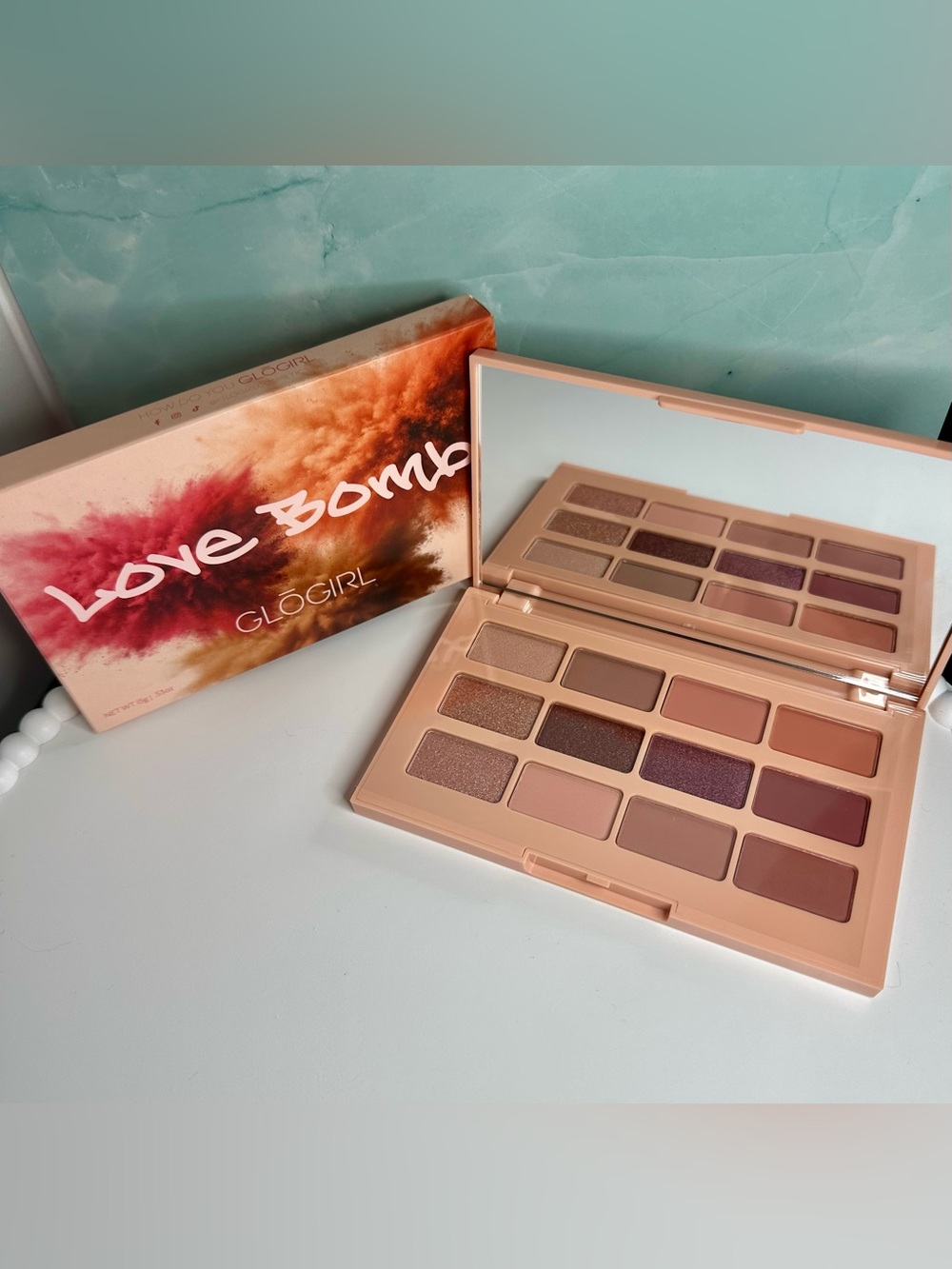 GLOGIRL Cosmetics Love Bomb Eyeshadow Palette 12 Shades New In Box